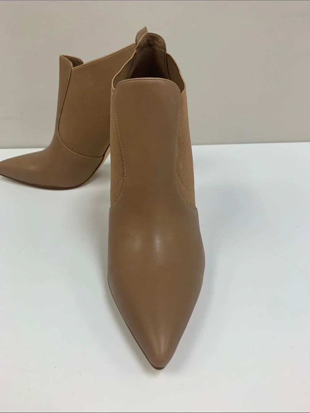 Nine West Tan Pointed-Toe Stiletto Ankle Boots - Picture 6 of 6
